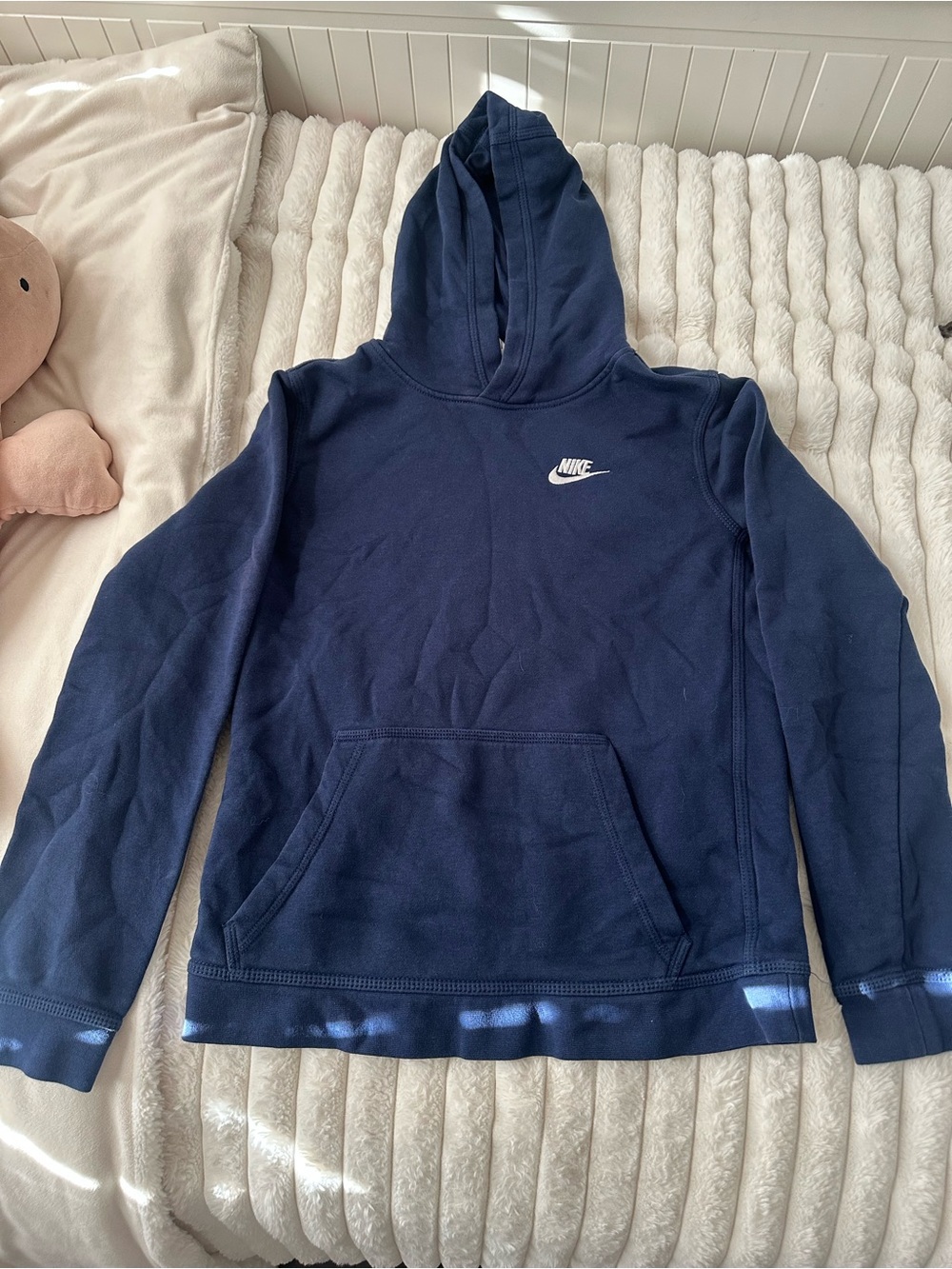 Kids Nike Navy Pullover Hoodie Sweatshirt